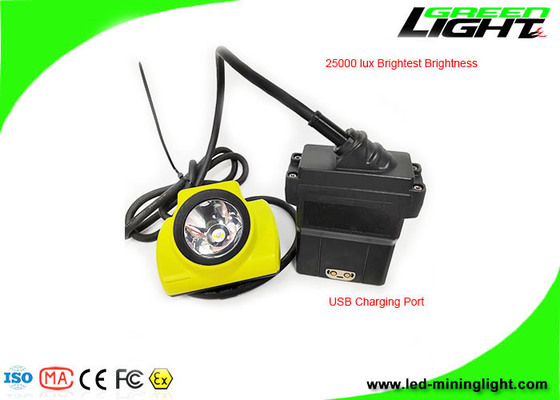 13600 MAh LED Madenci Kapağı Lambası IP68 Su Geçirmez 25000 Lux Kömür Madencileri Far