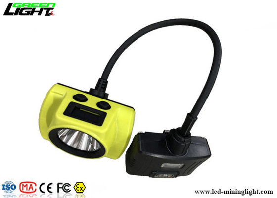 Uyarı Işığı ile Yarı Kablolu LED Madencilik Kapağı Lambası 18000lux 3.7V Hafif