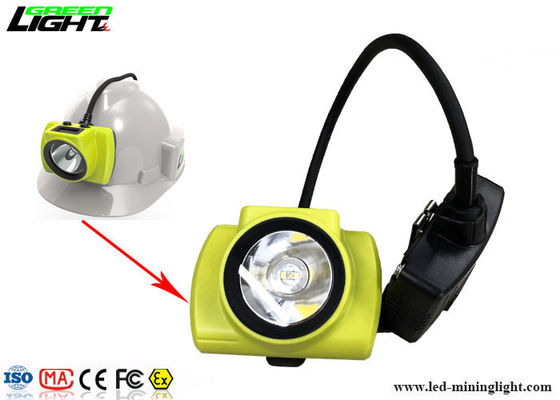 Uyarı Işığı ile Yarı Kablolu LED Madencilik Kapağı Lambası 18000lux 3.7V Hafif