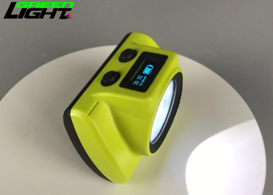 Taşınabilir LED Miner'S Cap Lambası 18000lux OLED Ekran 6800mA Lityum Pil