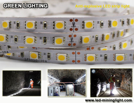Patlama önleyici 1500 lum Esnek LED Şerit Su geçirmez 60 adet her metrede led