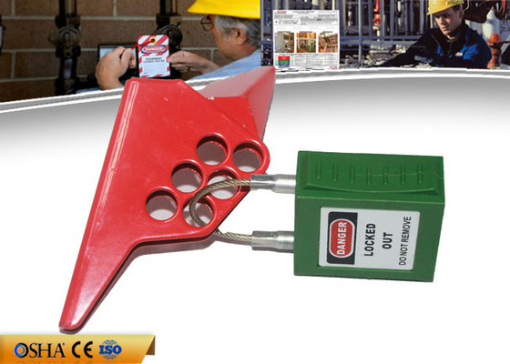 0,25 "- 1" Boru Güç Kaplamalı Çelik İçin Kırmızı Küresel Vana Kilitleme Cihazı