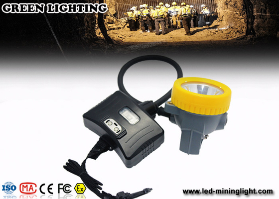 Şarj Edilebilir IP68 Su Geçirmez Kömür Madencileri Far, 10000 Lux CREE LED Madencilik Kap Lambası