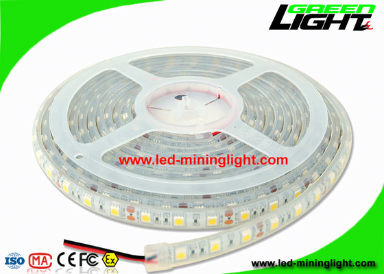 Su geçirmez SMD 5050 LED Esnek Şerit Işıklar Yeraltı Madenciliği Tünelleri İçin 5m Led Bant Işık
