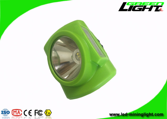 13000lux Parlaklık Madencileri Cap Lambası Yeşil Akülü 3.7V, PC Kabuğu ile