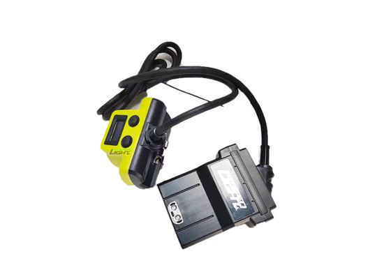 4.07W 14Ah Kablolu Led Madenci Lambası IP68 Su Geçirmez 25000lux Darbeye Dayanıklı Madenci Başlık Lambası Kömür Altın Kaya Madeni için OLED Ekranlı