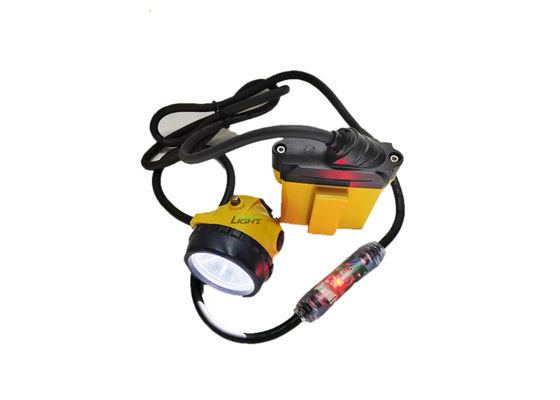 25000lux Led Madenci Güvenlik Başlık Lambası 10.4Ah Şarj Edilebilir SAMSUNG Pil Madenci Başlık Lambası Yanıp Sönen Uyarı Işığı ile