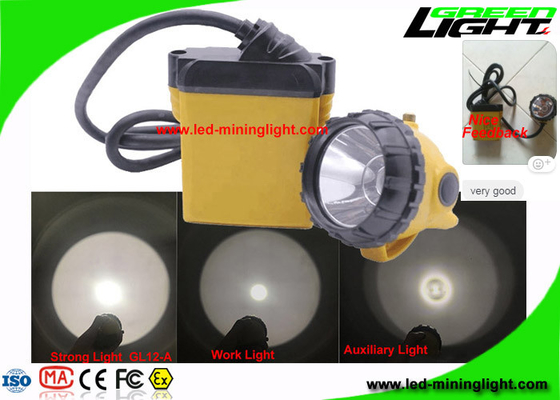 Kablo Sertleştirilmiş Camlı Tek Tasarım 25000 Lux Cree LED Madenciler Hafif Darbeye Dayanıklı