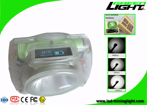 Küçük Boy Şarj Edilebilir LED Madencilik Işık PC Malzemesi 13000lux 14-16hrs Çalışma Süresi