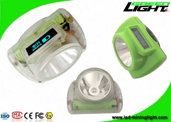 ABS PC Malzemesi Şarj Edilebilir LED Far OLED Ekran IP68 13000lux 6.8Ah 1.78W