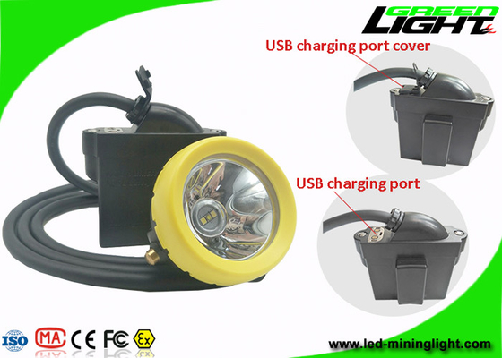 USB Şarjlı 10000 Lux Parlaklık LED Madencilik Işık Yeraltı Şarj Edilebilir Far
