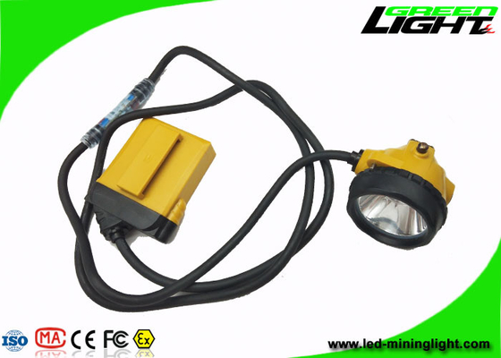 Düşük Güç Warining Led Madenciler Kapak Lambası 10.4Ah 25000lux Yüksek Işın 2A Şarj Cihazı