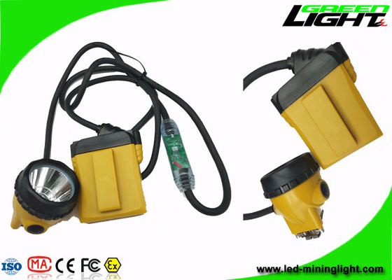 Dört Aydınlatma Modlu 3.7V 10.4Ah LED Madencilik Far 25000lux Uzun Far