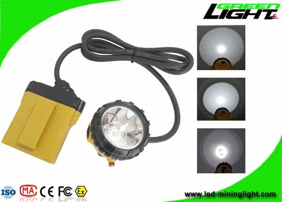 3W Cree LED Madencilik Sabit Şapka Düşük Güç Uyarısı ile 25000Lux Dört Aydınlatma Seviyesi