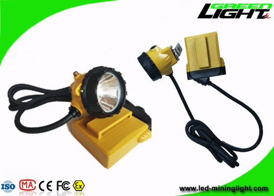 GL12-A 25000lux Madencilik Baret Far IP68 Su Geçirmez 10.4Ah Düşük Güç Uyarısı