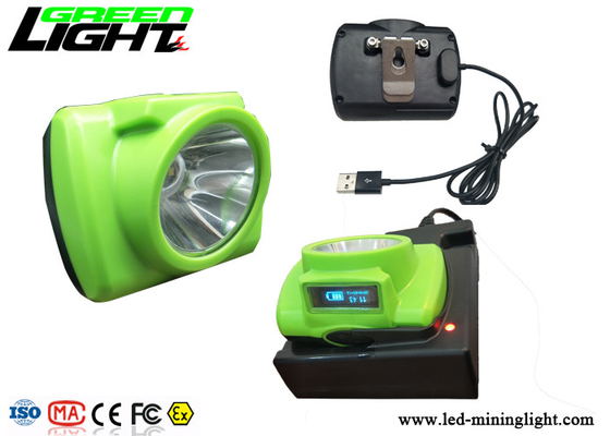 ABS / PC LED Madenciler Cap Lambası 13000lux Desteği OLED Ekranlı USB Hızlı Şarj
