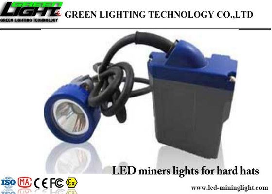 Kurşun geçirmez Lens Led Madenciler Kapak Lambası 6.6 Ah Li - İyon Pil 1000lux Su Geçirmez IP68