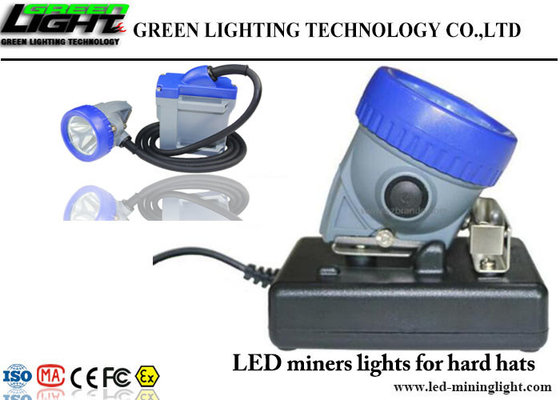 Kurşun geçirmez Lens Led Madenciler Kapak Lambası 6.6 Ah Li - İyon Pil 1000lux Su Geçirmez IP68