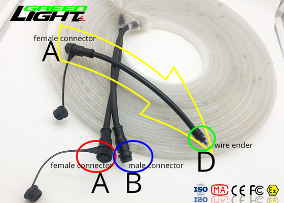 Parlak Beyaz Suya Dayanıklı Esnek Led Şerit Işıklar Alçak Gerilim SMD 5050 50/60 HZ