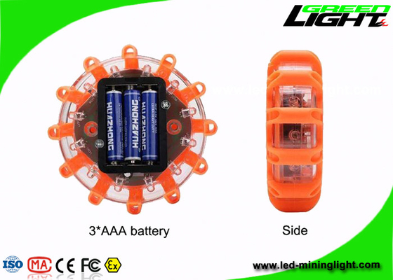 Plastik Acil Durum Diski LED Uyarı Işığı USB Şarj Edilebilir 3 LED Yol Flare Trafiği