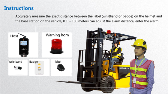 Forklift Çarpışma Kaçınma UWB 10W LED Uyarı Işığı