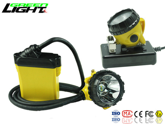 Alüminyum 10400mAh 25000lux Cree Led Kömür Madencileri Lambası