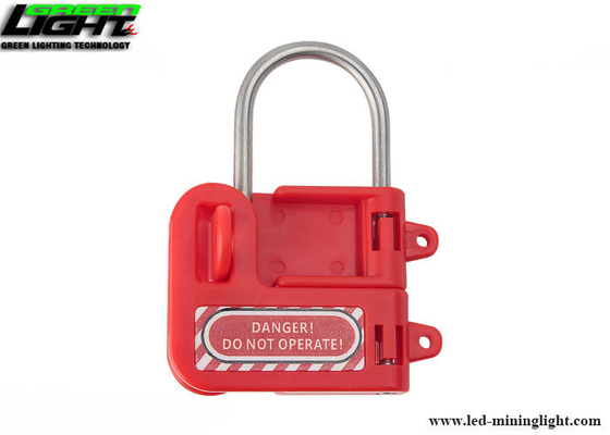 No. S430 Kırmızı Plastik Saplı Güvenlik Çelik Hasp Kilidi, 1 inç (25 mm) Çene Açıklığı