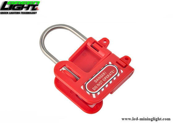 No. S430 Kırmızı Plastik Saplı Güvenlik Çelik Hasp Kilidi, 1 inç (25 mm) Çene Açıklığı