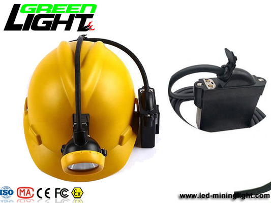 Su geçirmez IP68 6.6Ah 1000Lux Yeraltı Madencileri Kask Lambası