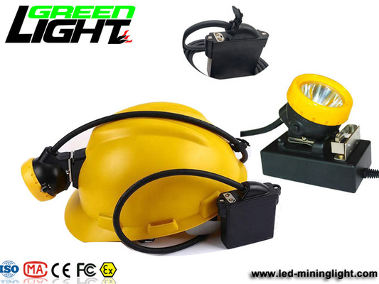 Su geçirmez IP68 6.6Ah 1000Lux Yeraltı Madencileri Kask Lambası