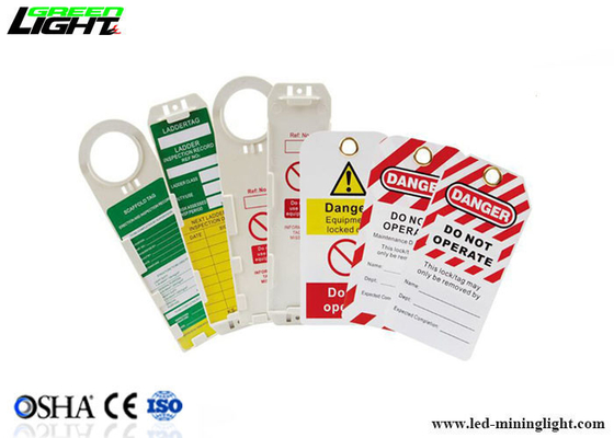 OEM Logo PVC OSHA Güvenlik Kilitleme Etiketleri Özel Renk