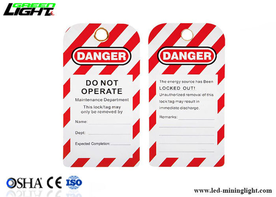 OEM Logo PVC OSHA Güvenlik Kilitleme Etiketleri Özel Renk