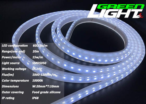 1630lum 220V 17W/M LED Esnek Şerit Işıklar Patlayıcı Önleyici RGB SMD2835
