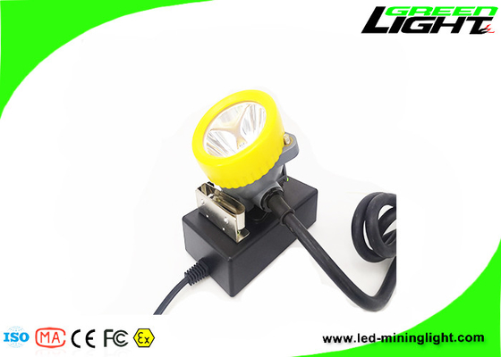 15000Lux 6.6Ah Kablolu LED Kapak Lambası 1.67W IP68 Madencilik Tüneli İçin Suya Dayanıklı