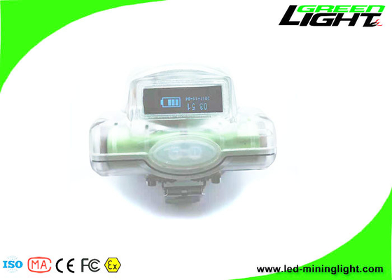 Şeffaf 13000 Lux Akülü Led Madencilik Işıkları IP68 OLED Ekranlı Madenci Farlı Suya Dayanıklı Cree Led
