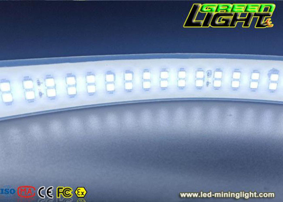 2230lum/m Silikon Led Şerit Işık Çift Sıralı DC36V/AC110V/220 V SMD5050 30 W/M Beyaz Renk