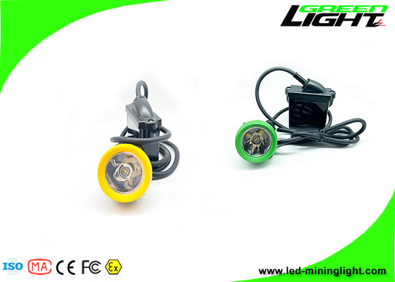 10000 Lux 18 Saat 7800 mAh LED Miners Cap Lambası Düşük Güç Uyarı Fonksiyonlu Kablolu