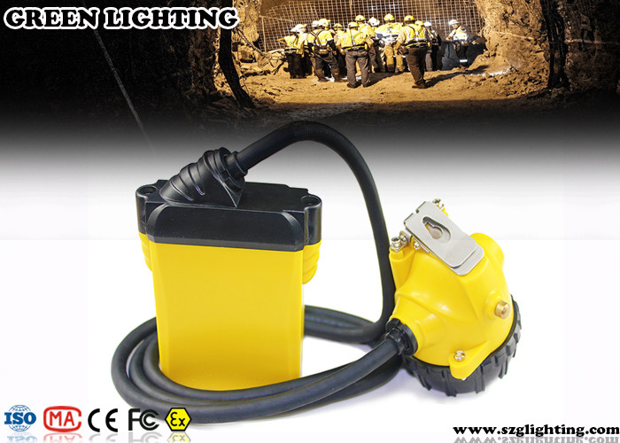 10.4AH Coal Miner Hard Hat Işık Kablolu Stil 25000 Lux Güçlü Parlaklık