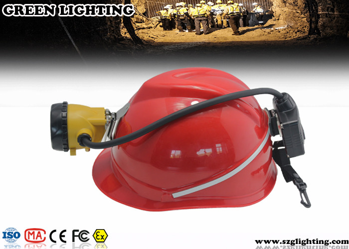 Arka Uyarı Işığı 15000 Lux ile 6.8Ah Yarı Kablolu CREE LED Madencilik Işığı