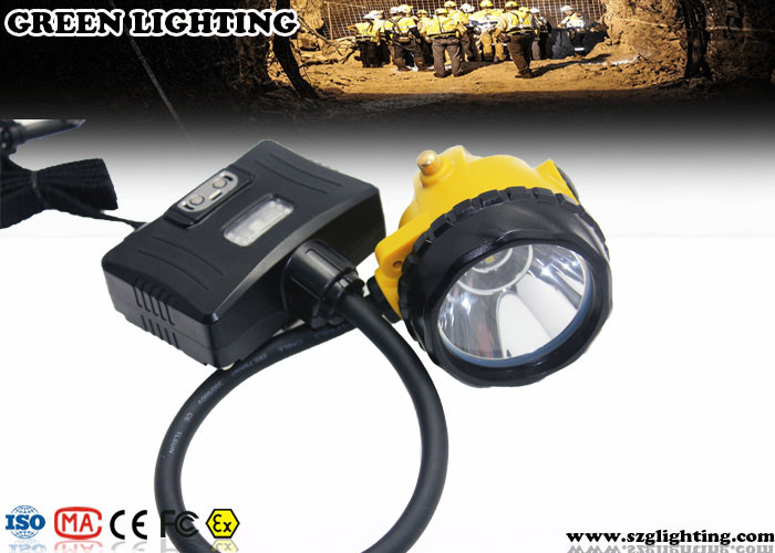 Arka Uyarı Işıklı Yarı Kablolu Led Madenci Lambası, 6.8Ah 3.7V Madenci Far