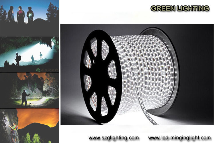 SMD5050 7.2W / M 0.6A Renkli Güvenlik LED Esnek Şerit Işık IP67 Su Geçirmez Sınıf