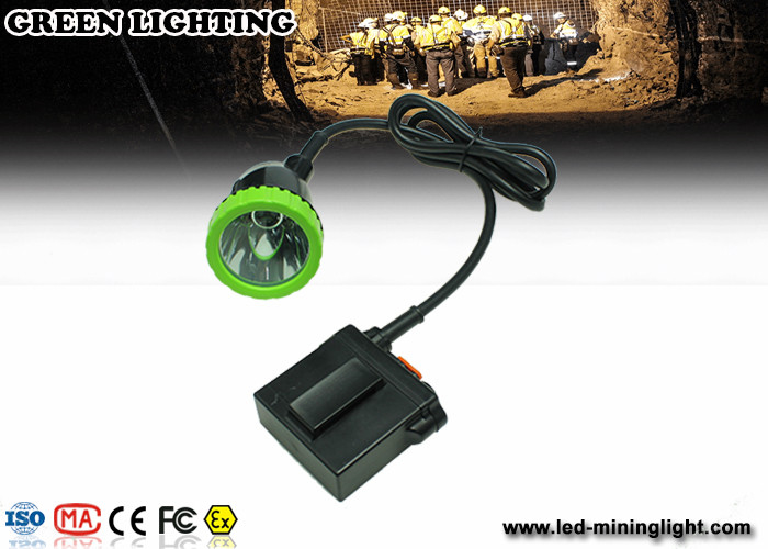 1500mA 3.7V Lityum Pil, Darbeye Dayanıklı Far ile uzun telli LED Madencilik Lambaları