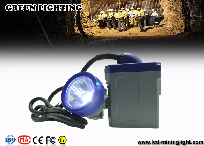 6.6Ah Pil Pirinç Madenciler Mavi PC Çerçeve 10000lux Ana LED ile Şarj Edilebilir Led Far
