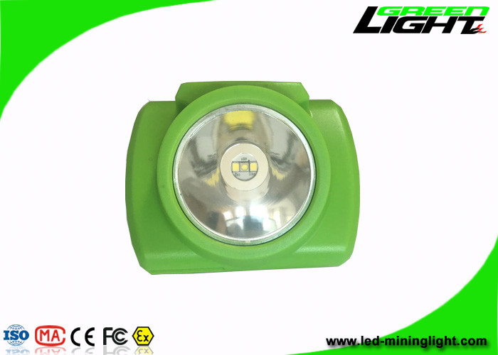 13000lux Parlaklık Madencileri Cap Lambası Yeşil Akülü 3.7V, PC Kabuğu ile