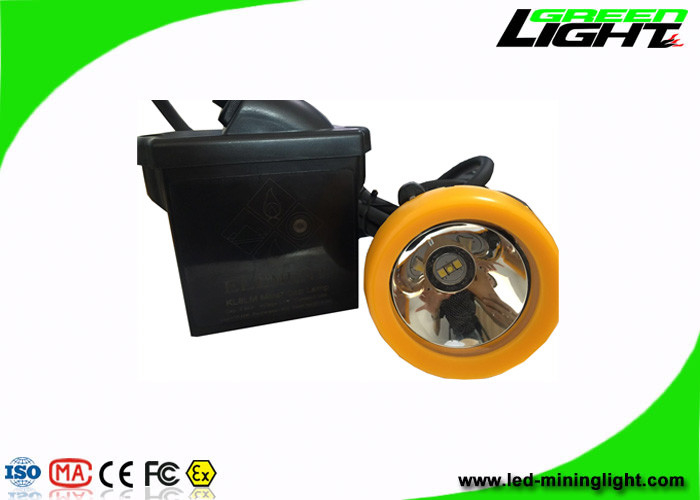 7.8Ah li-ion pil paketi Kablolu LED Madencilik Işığı, Siyah / Turuncu PC Kabuklu Madencilik Kapağı Işıkları