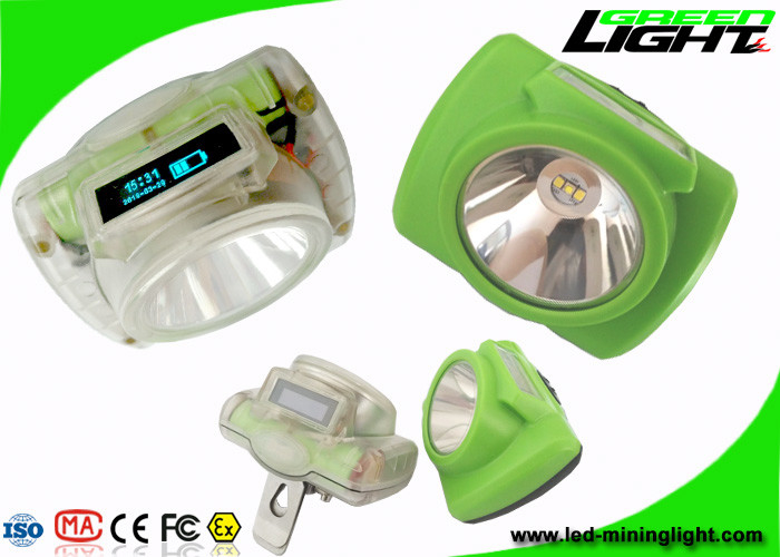 13000lux LED Akülü Madencilik Kap Lambaları IP68 OLED Ekranlı Suya Dayanıklı USB Şarjı