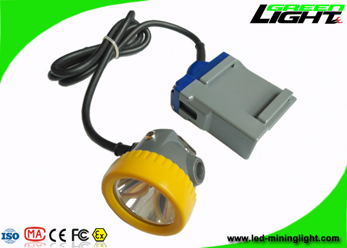 6.6Ah Li-ion Pil LED Madencilik Işığı 15000lux Yüksek Işın Kablolu Lamba Aleve Dayanıklı