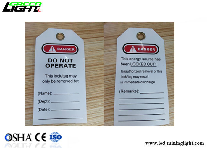 OEM Logo PVC OSHA Güvenlik Kilitleme Etiketleri Özel Renk
