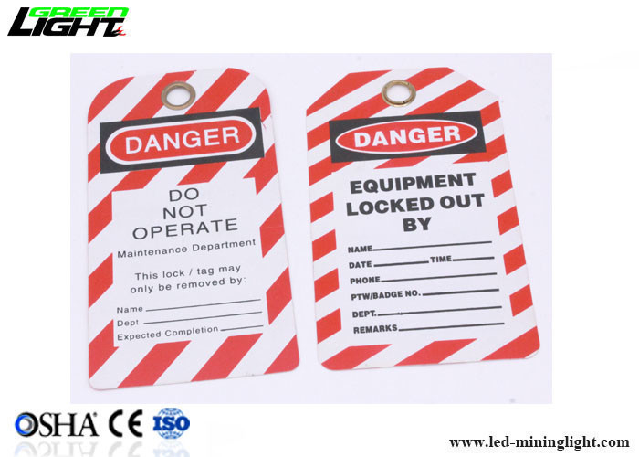 OSHA PVC Özel Kilitleme Etiketleri Uyarı Kilitleme Etiketleri Çıktı