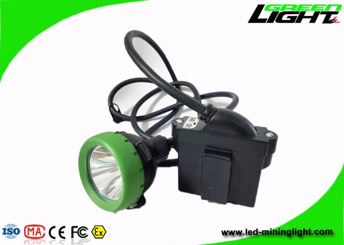 ABS Silikon 1.67 W 7.8Ah Kablolu Led Kap Lambası 10000Lux Şarj Edilebilir Li Ion Pil USB Şarj Madenci Far